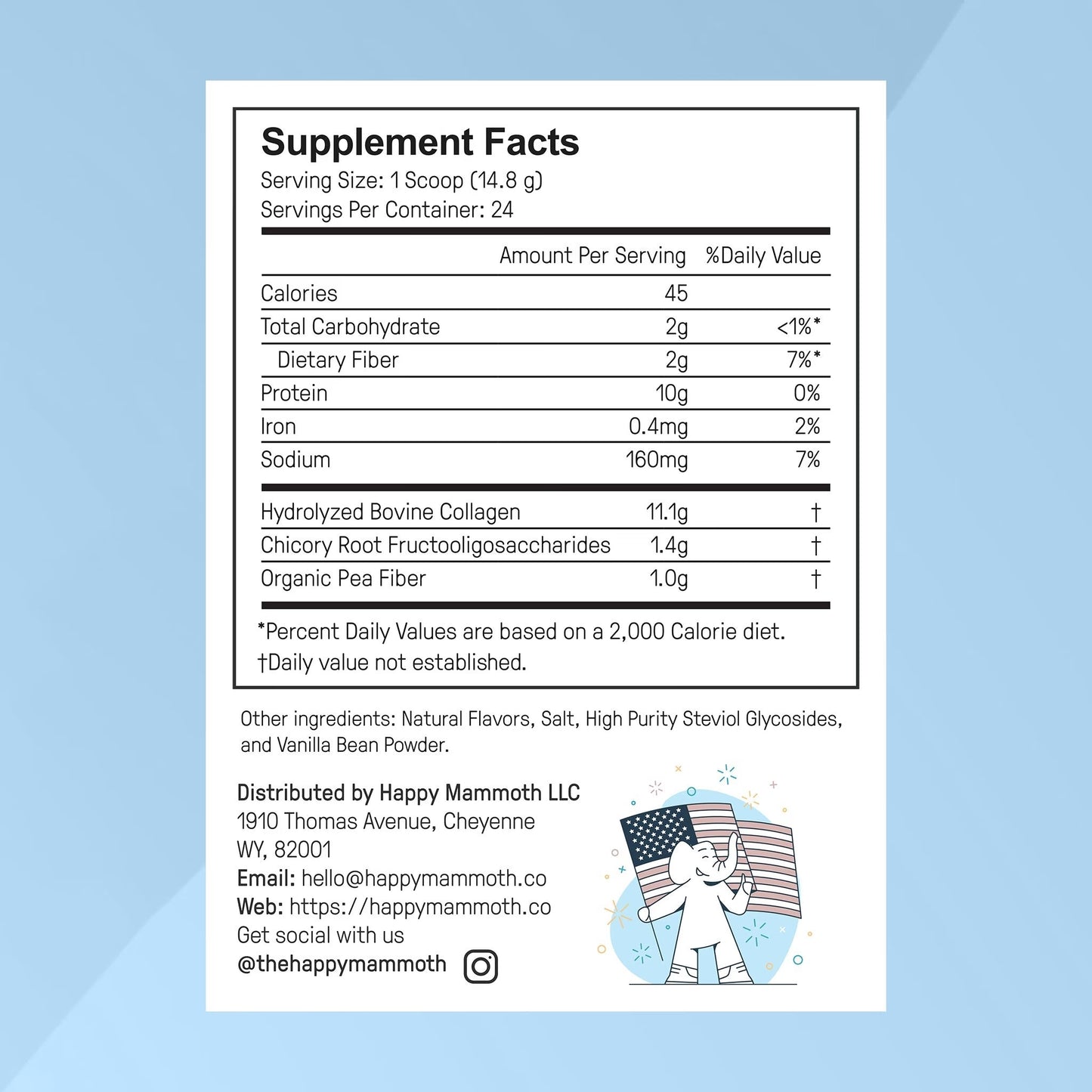 Happy Mammoth Prebiotic Collagen Protein